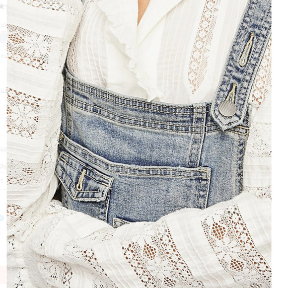 FREE PEOPLE WASHED DENIM OVERALL - Picture 7 of 8